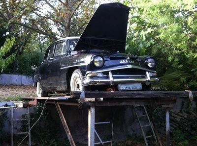 Notre Simca Aronde A90 Elysée en cours de rénovation