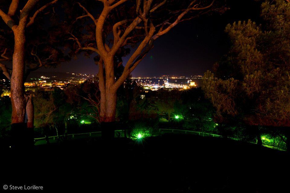 Vue vers Saint-Tropez depuis le golfe