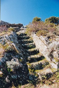 L'escalier menant au Fort Freinet