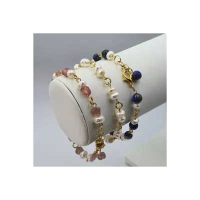 Bracelets Bouly&Cailloux mêlant métal et pierres naturelles